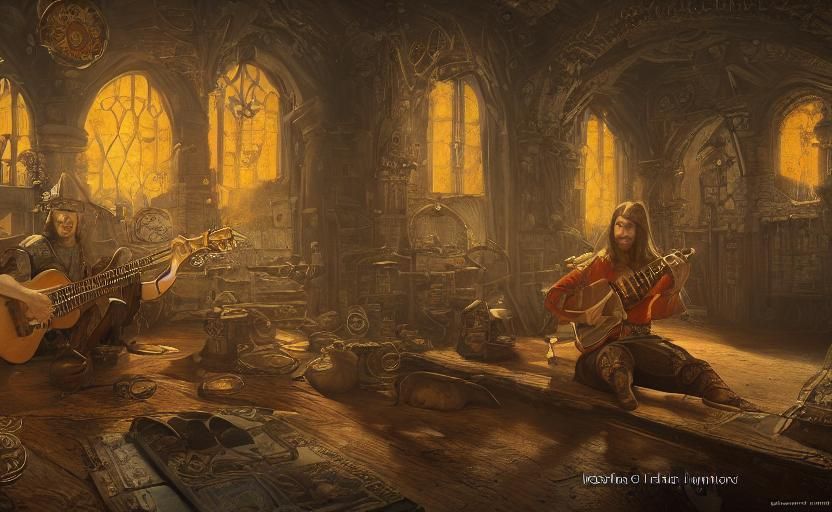Steampunk Fantasy Instrument Shop Interior