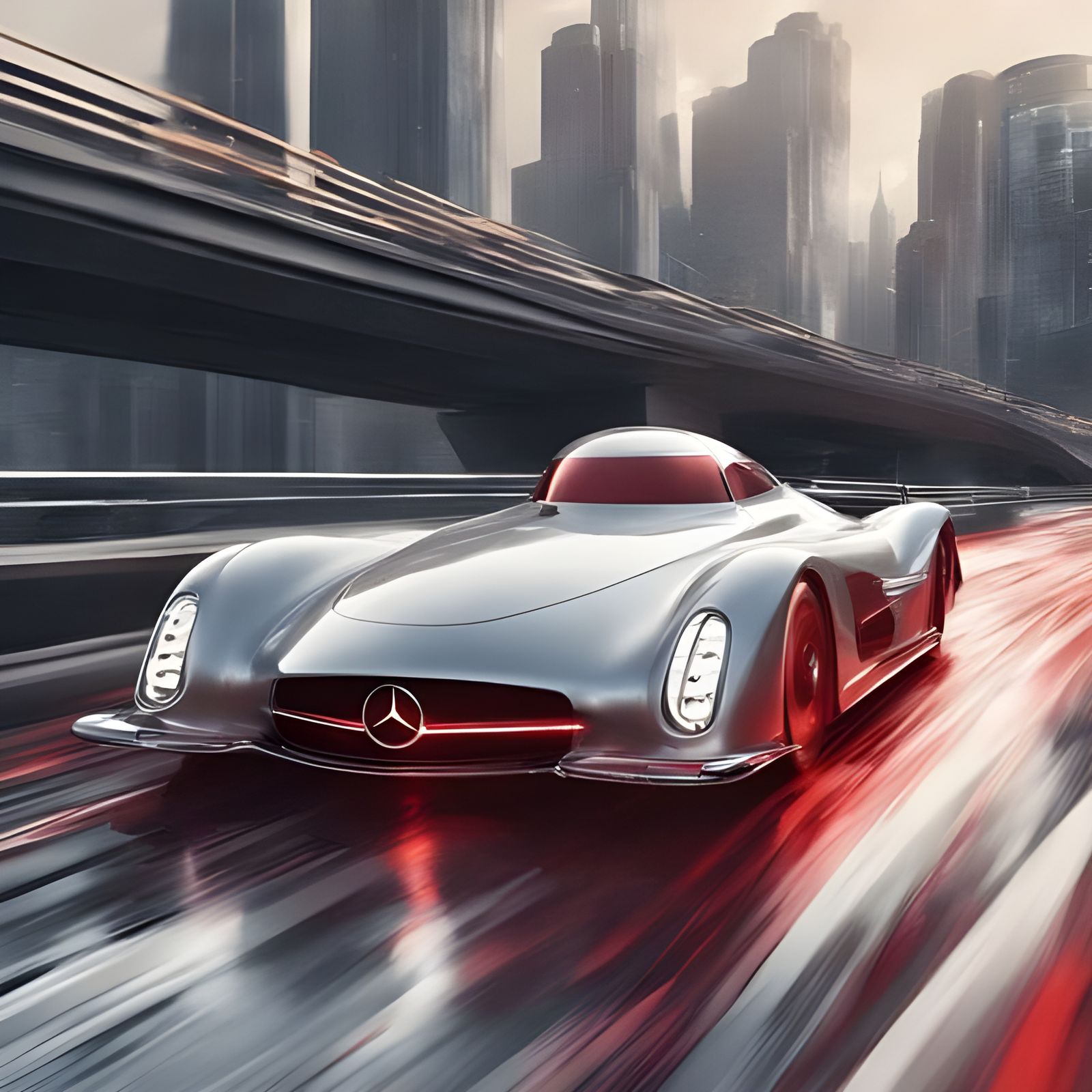 Batmobile Mercedes-Benz W125 Leaping From Bridge