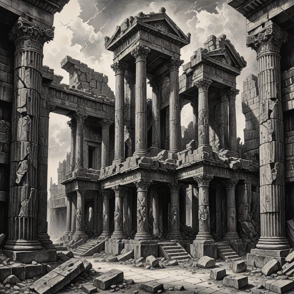 Devastated Lost City of Atlantis Ruins