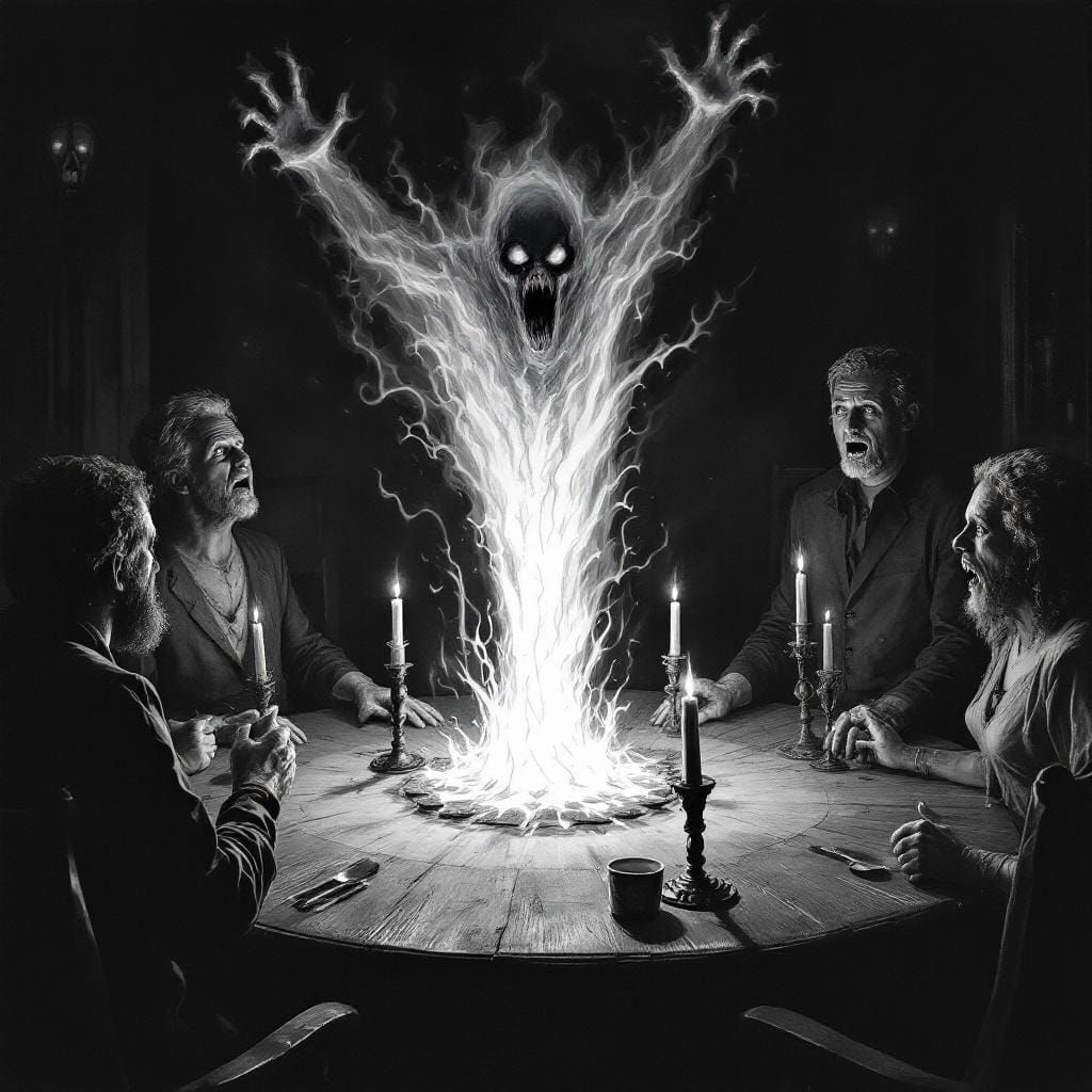 Ectoplasmic Apparition at Candlelit Seance