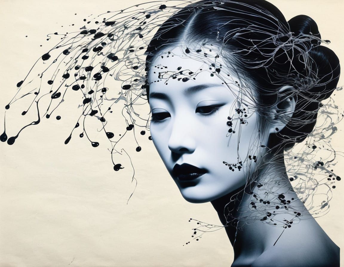 Ethereal Ink Spirit Emerge from Parchment