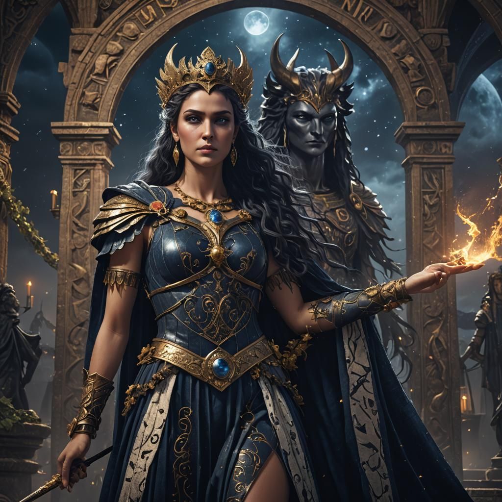 Goddess Nyx: Queen of the Night Portrait