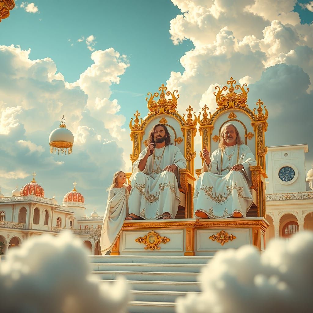 Heavenly Realm in Warm, Ethereal Light