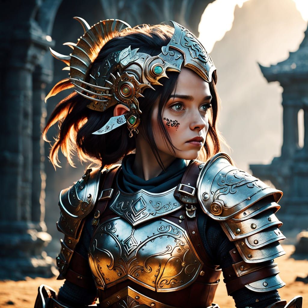 Ethereal Dwarf Warrior in Ancient Battleground