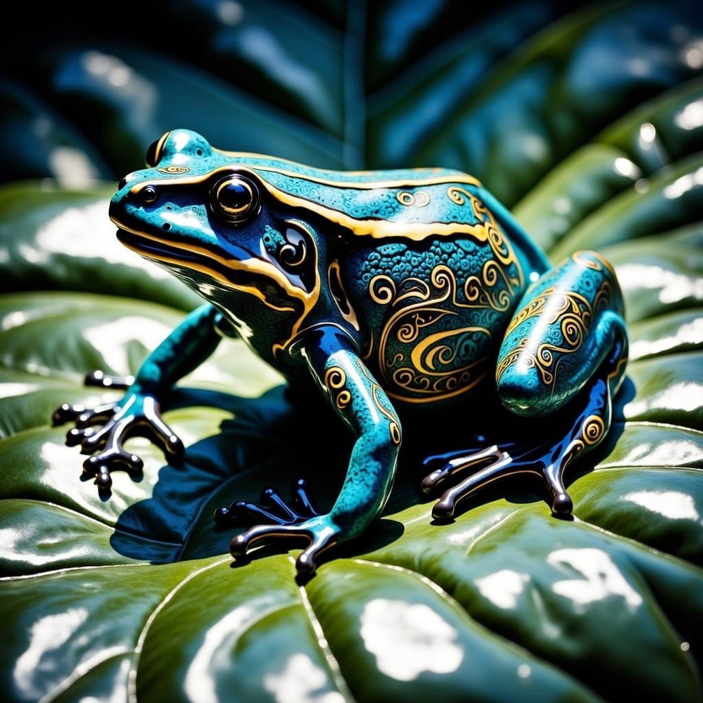 Colorful Poison Dart Frog Generated by AI