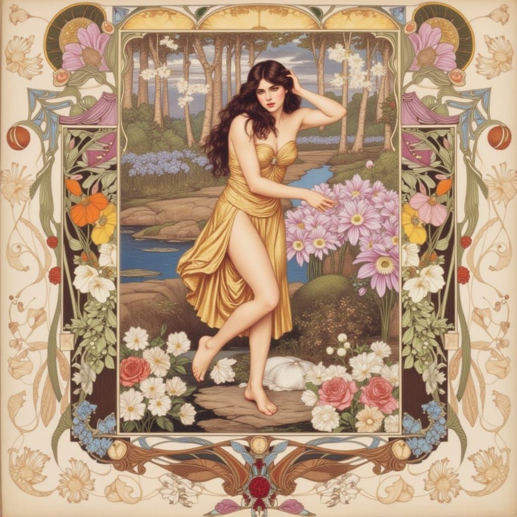 Enchanting Princess in Nielsen and Manara Style