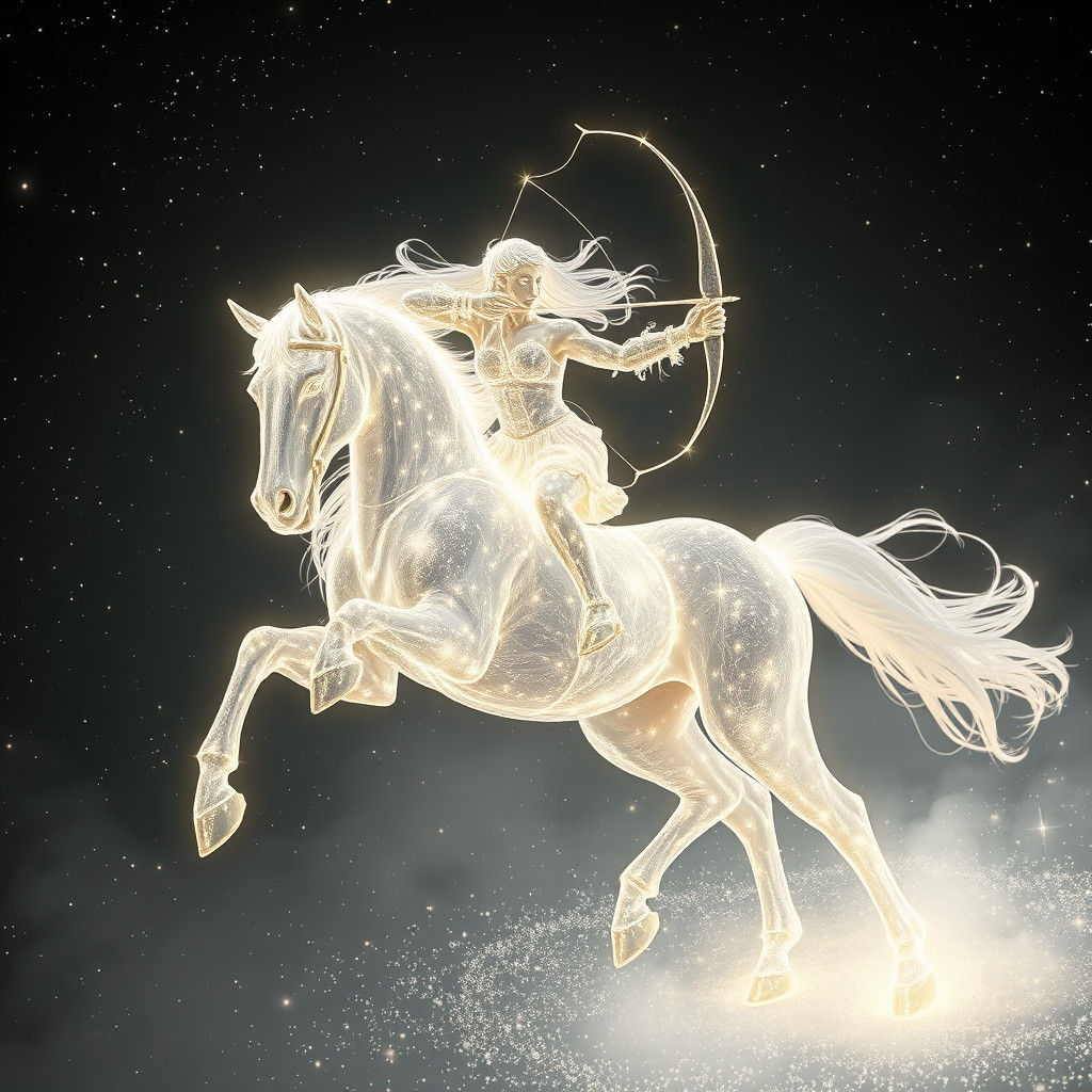 Glowing Galactic Centaur Soars in Radiant Starlight