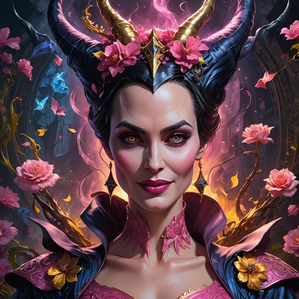 Maleficent with Mystical Energy, Fantasy Concept Art