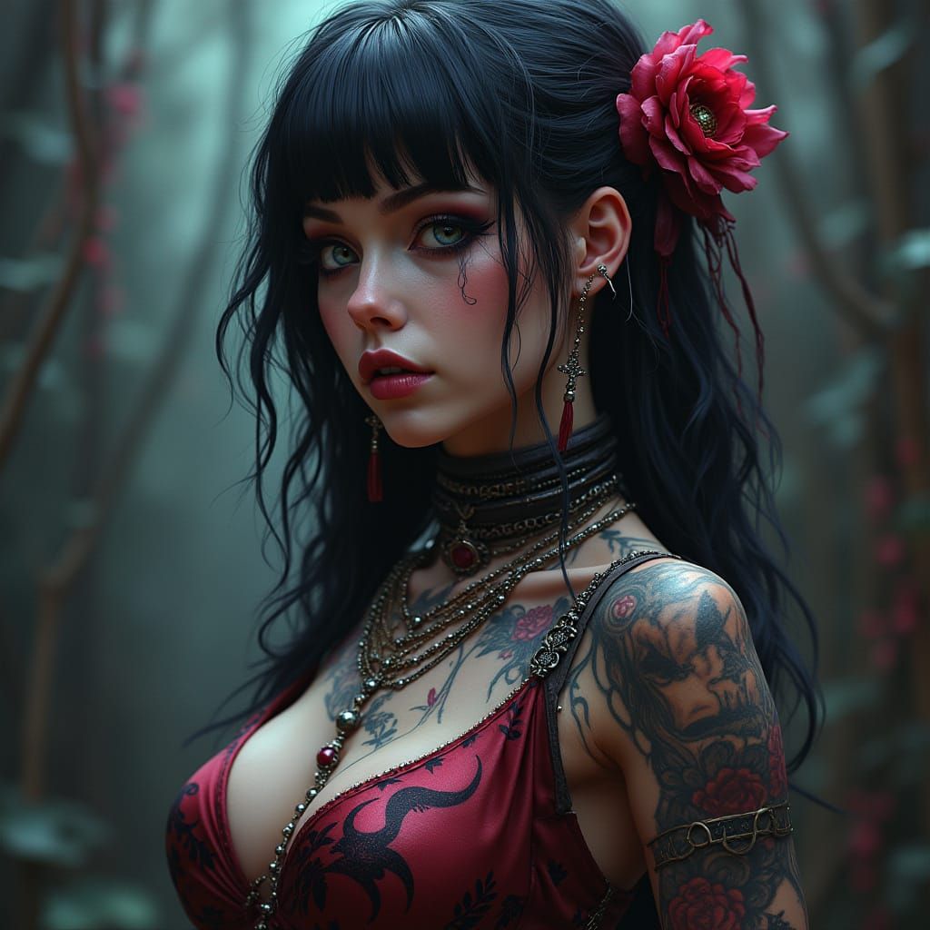 Fantastical Mistress in London Latex and Tattoos