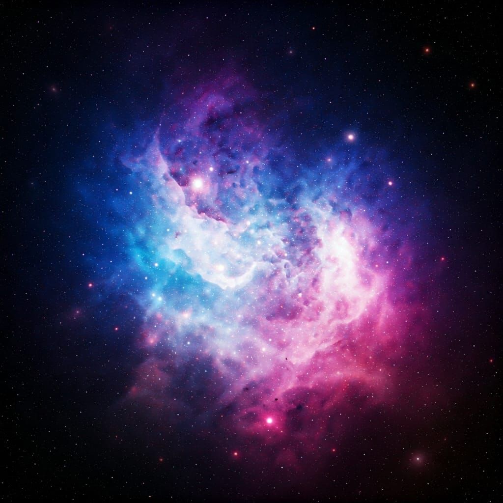 Cosmic Galaxy with Expressive Brushwork and Dreamy Colors