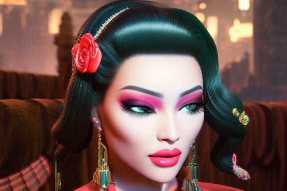 "Galactic Glam" Scifi/Retro-Futuristic/Illustration Art