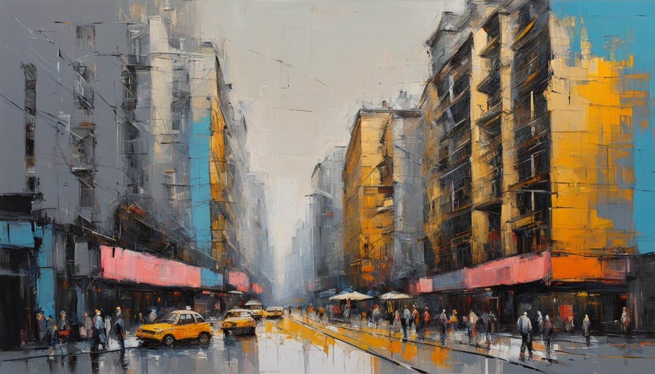 Paris City in Cross Section Geometric Abstraction