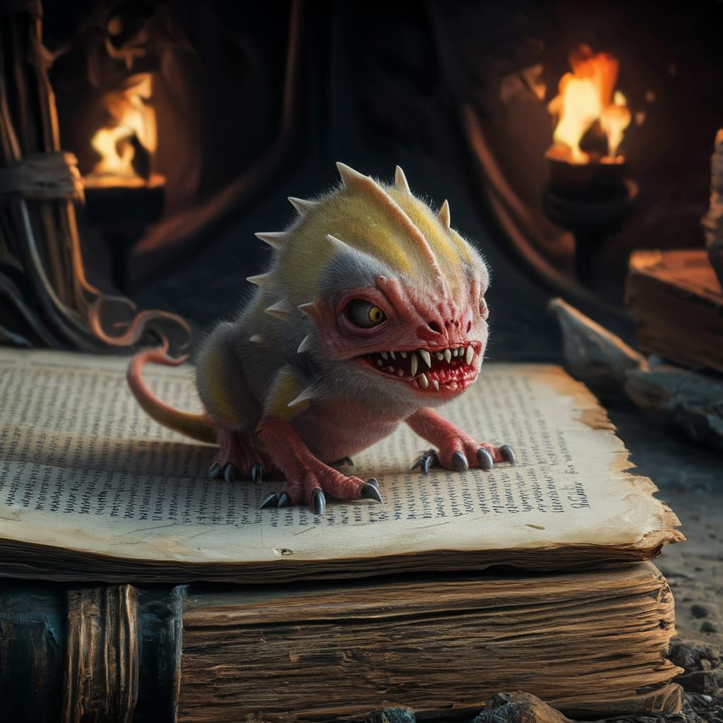 Dungeons and Dragons Tiny Mimic Illustrated on Book