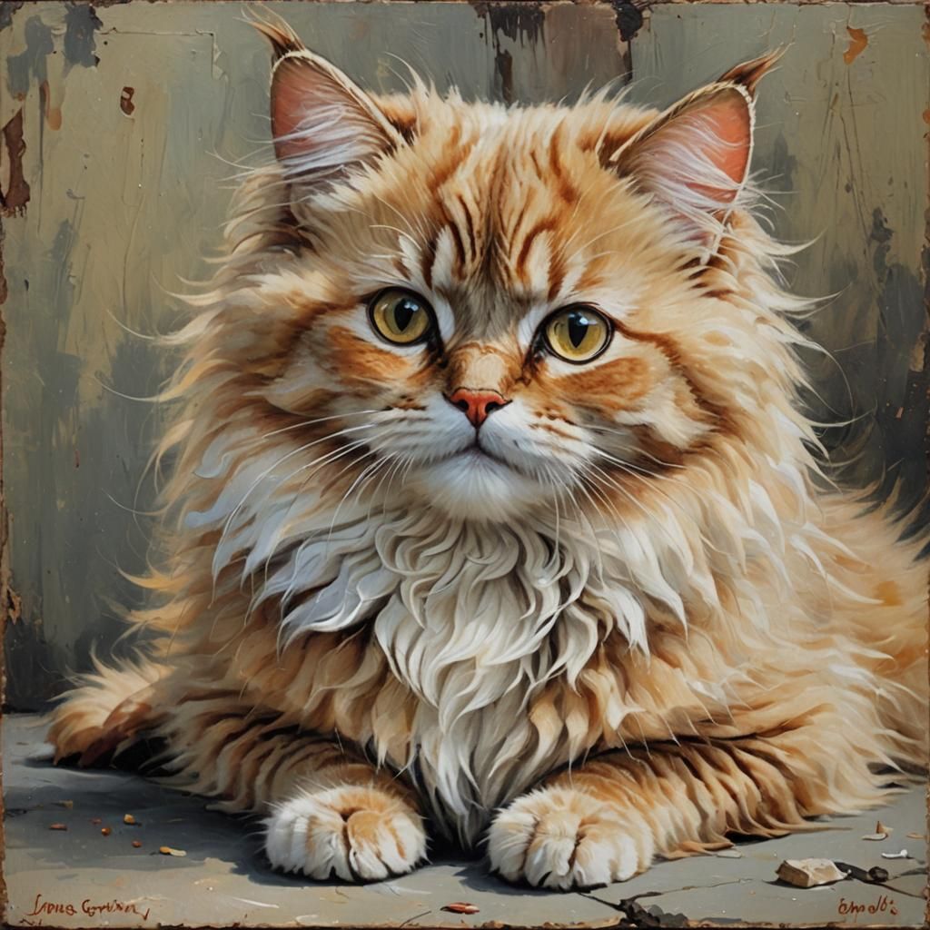 an adorable fluffy cute cat