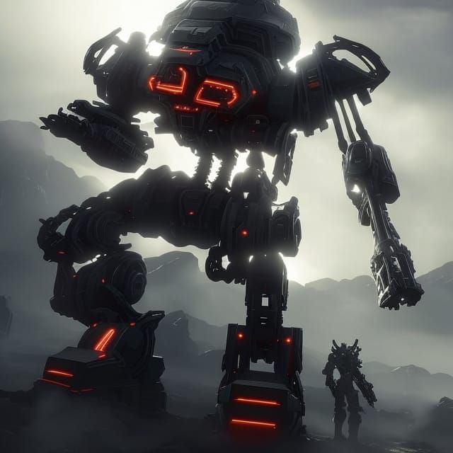 Otherworldly Hybrid Robot in Pin-Up Style