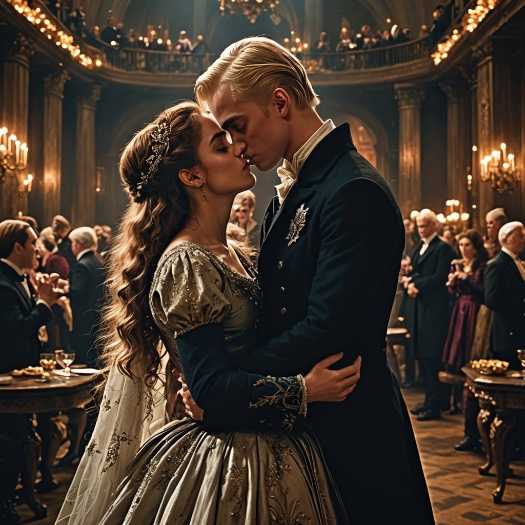 Hermione and Draco: Kiss at 1804 Ball