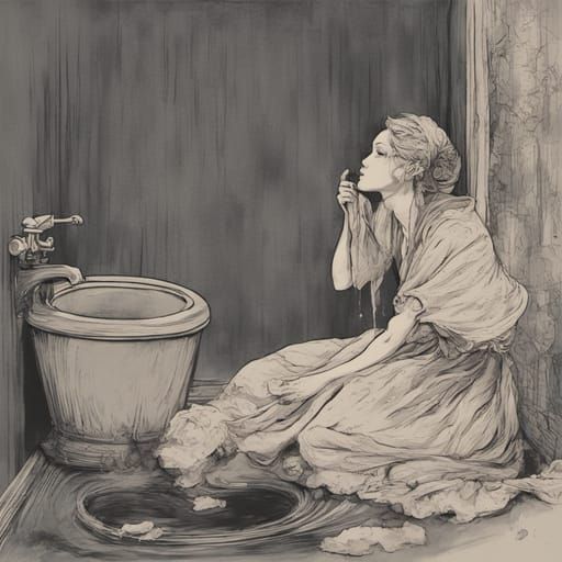 Abstract Blood Spatter Art: Precious Sacrifice