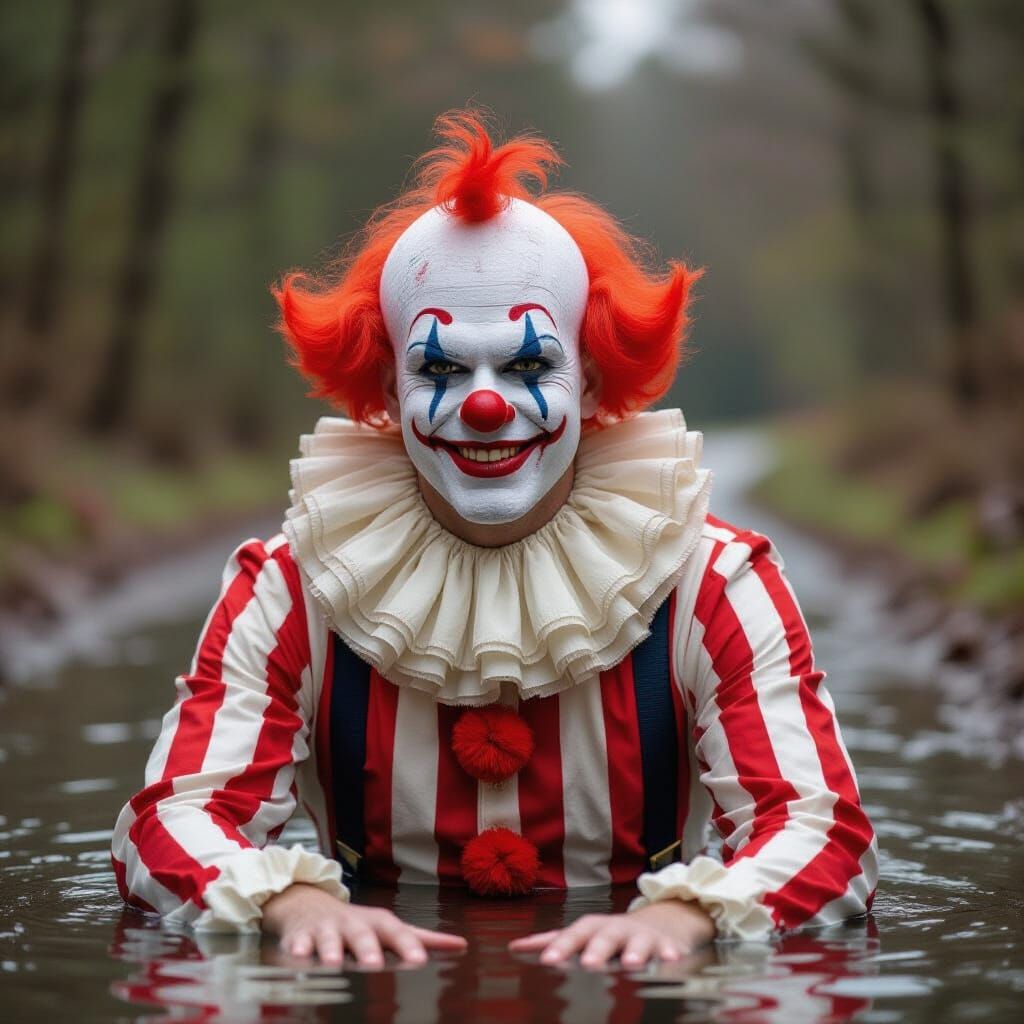 1700s Puddles Pity Party Clown Portrait