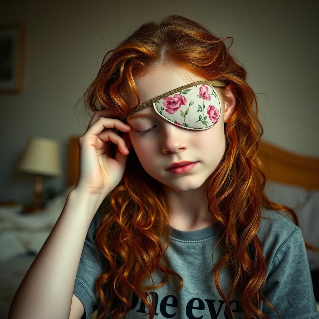 Sleepy Irish Girl with Red Hair, Fine Art Photography