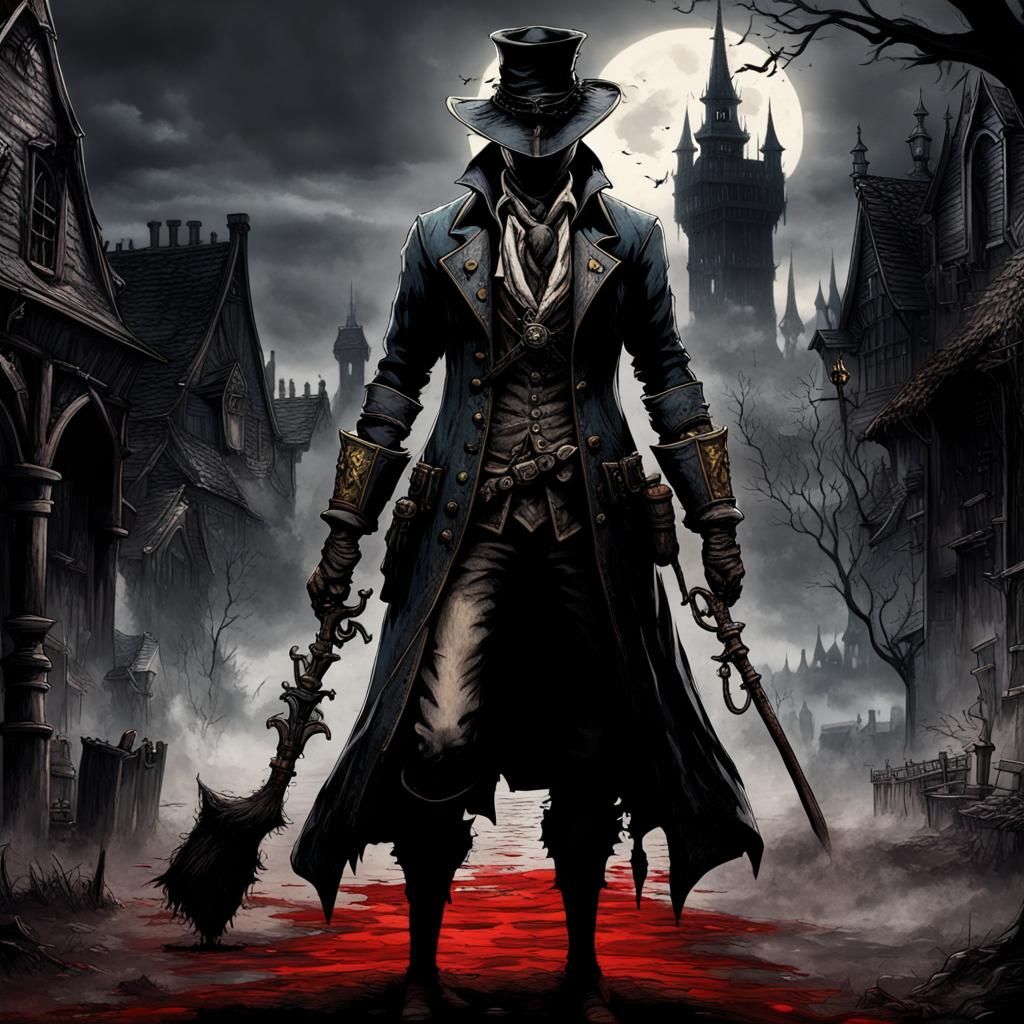 Bloodborne Inspired Gothic Horror Artwork