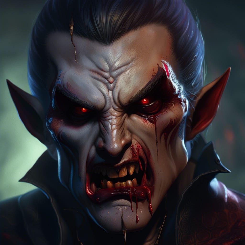Hyperrealistic Vampire Brujah Concept Art