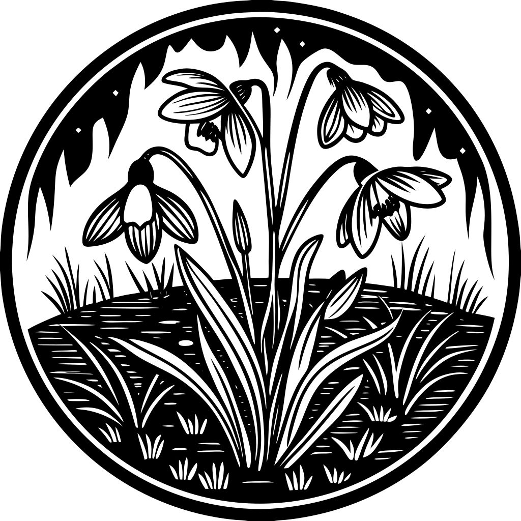 Vibrant Snowdrop in Warm Spring Light