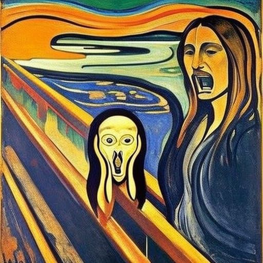 Screaming Figure in Renaissance Style