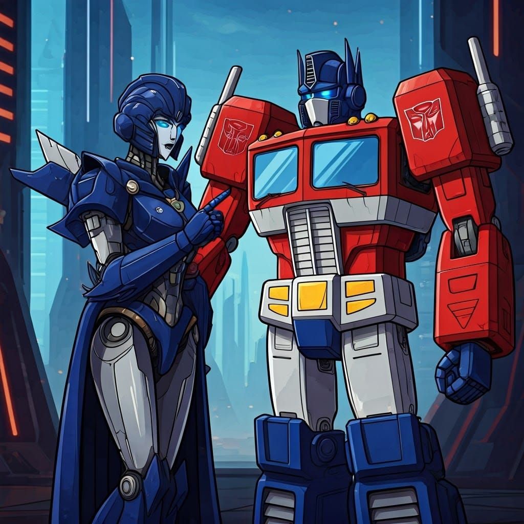 Mother Scolds Optimus Prime in Classic Transformers Style