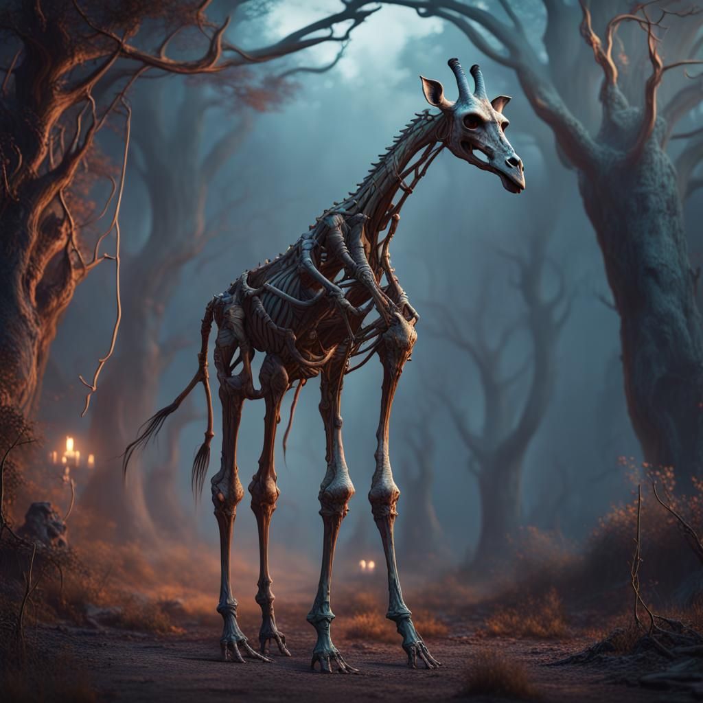Undead skeletal giraffe