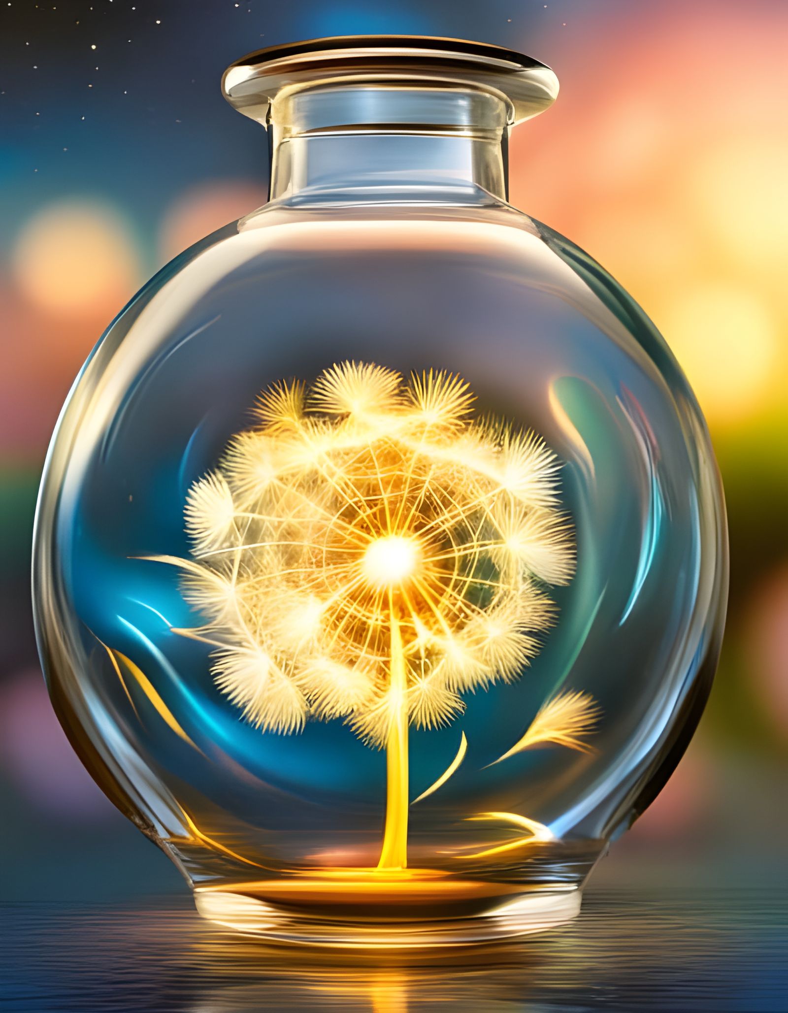 Dandelion Wishes in a Bottle: Candy Art