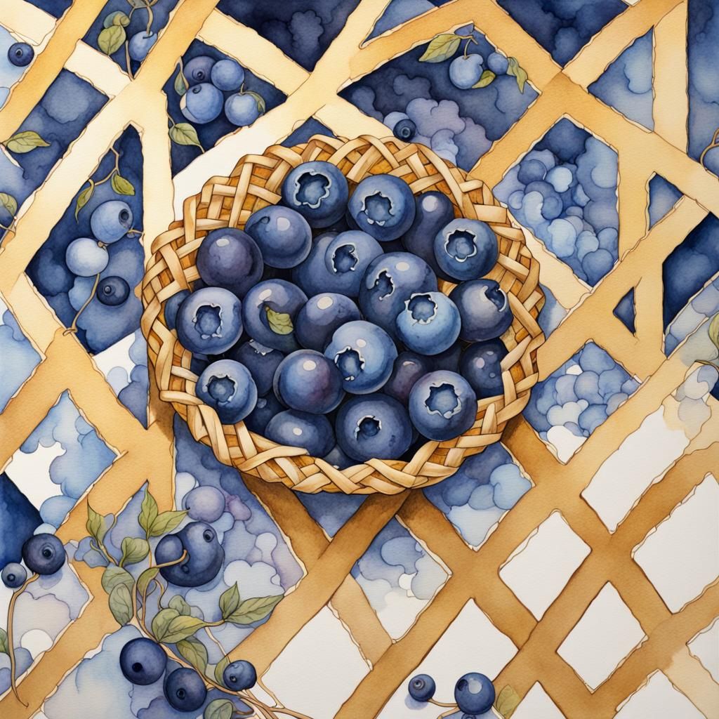 Blueberry Pie in Lyrical Abstraction Style