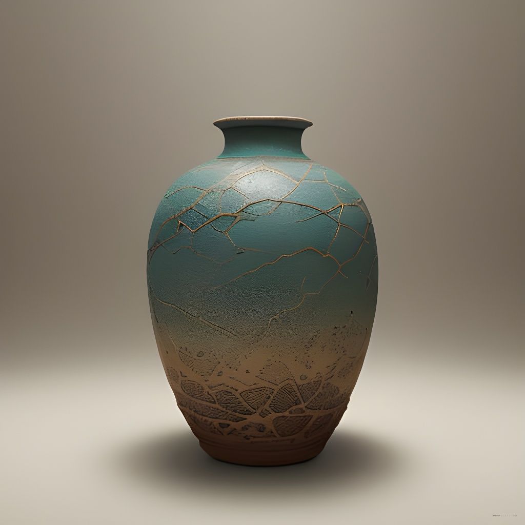 Earthenware Clay Pot in Warm, Atmospheric Lighting