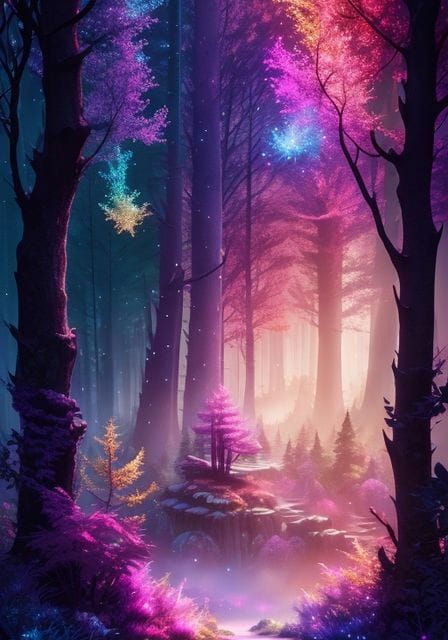 Glossed Woods: An AI-Generated Forest