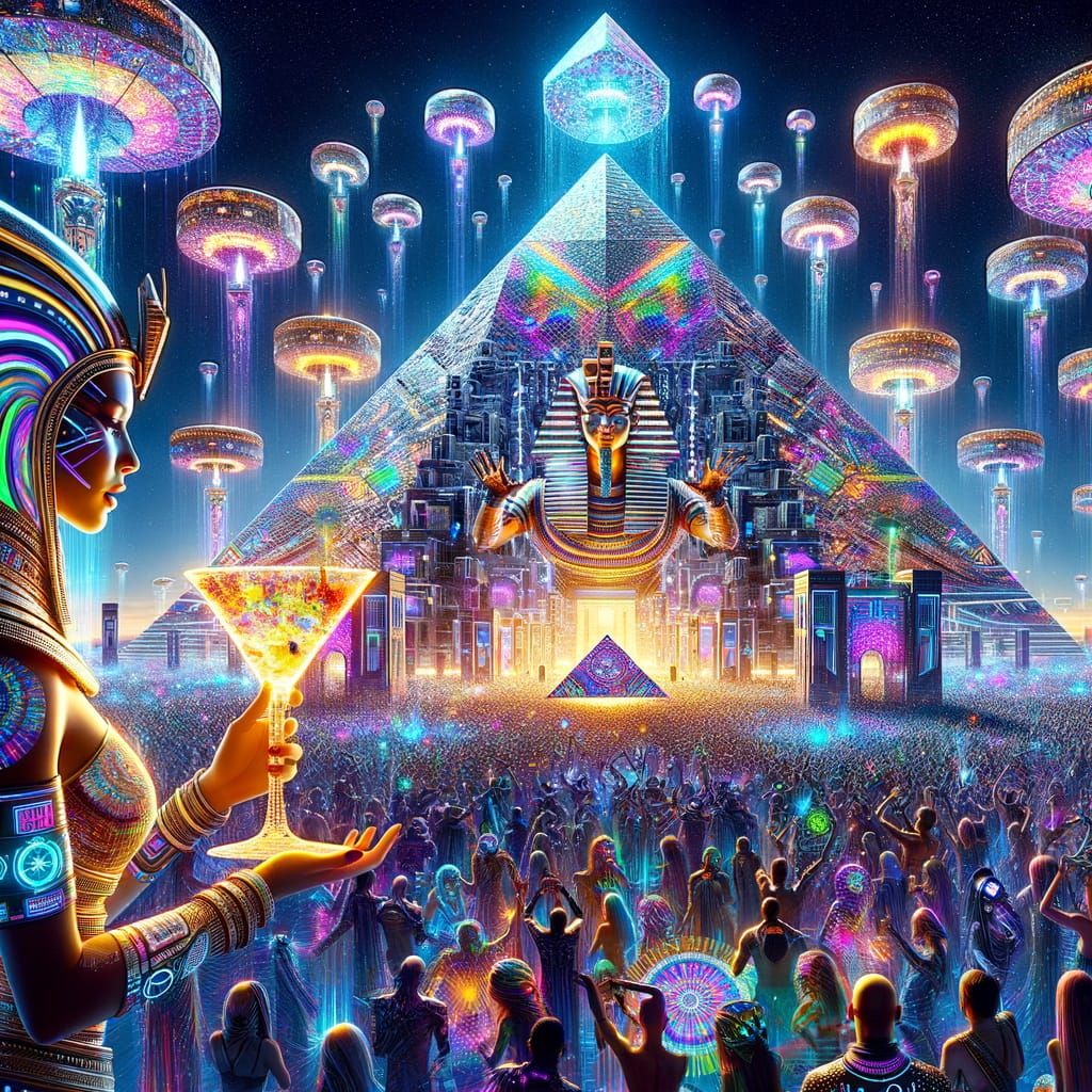 Cyberpunk Pharaoh Rave
