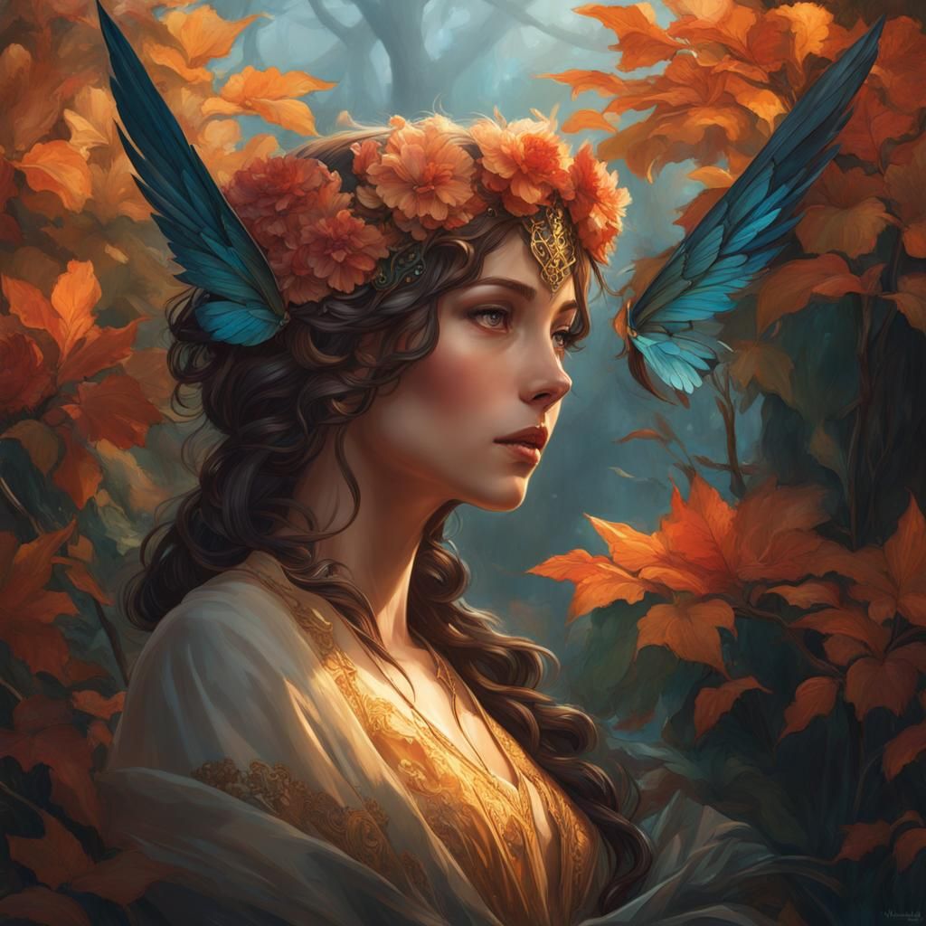 Fairytale Forest Portrait in Rackham Style