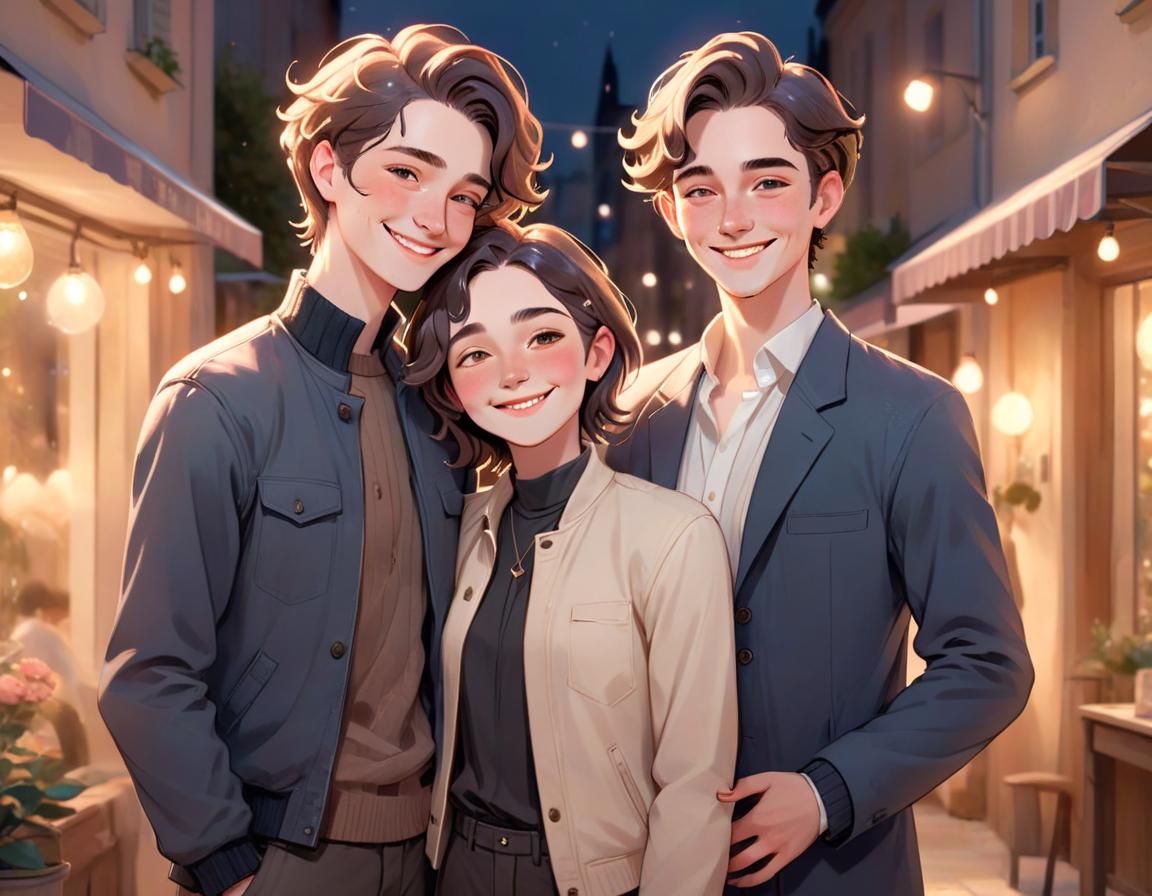 Joyful Bi-Androgynous Heart Radiates Love and Connection