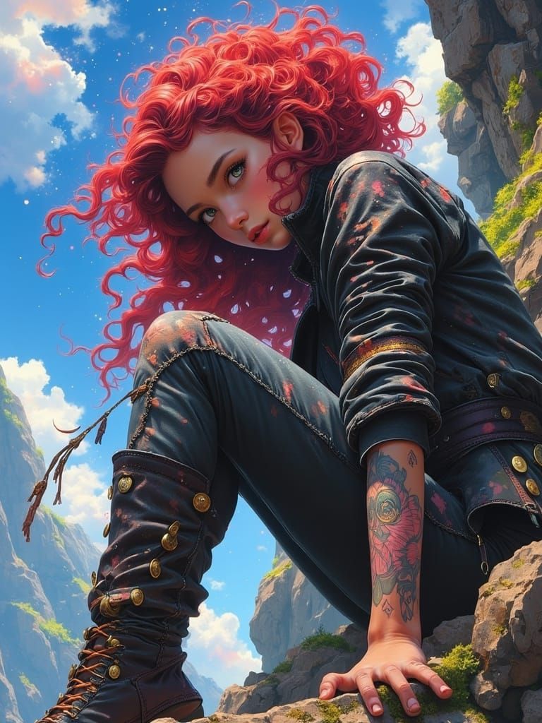 Dark Anime Curly Space Pirate