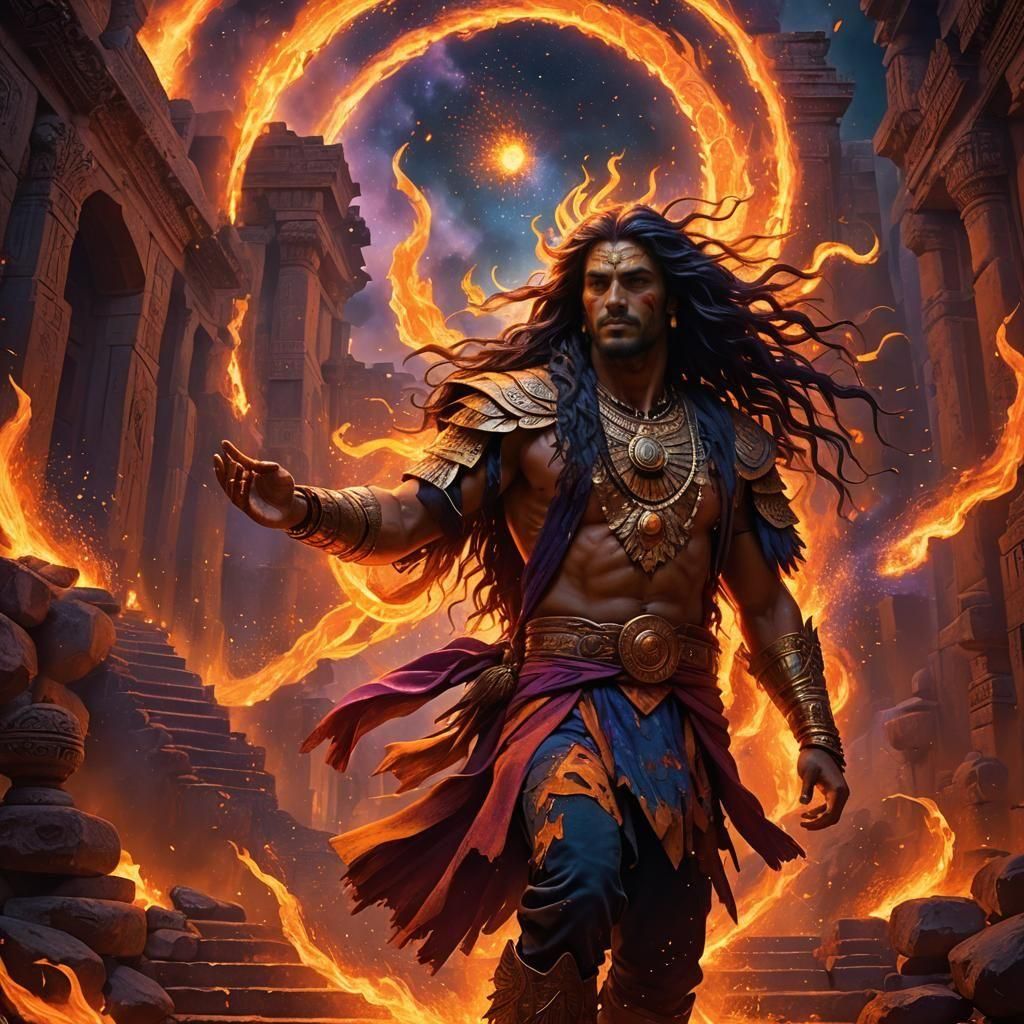 Radiant God Emerging from Fire: Mesoamerican Art