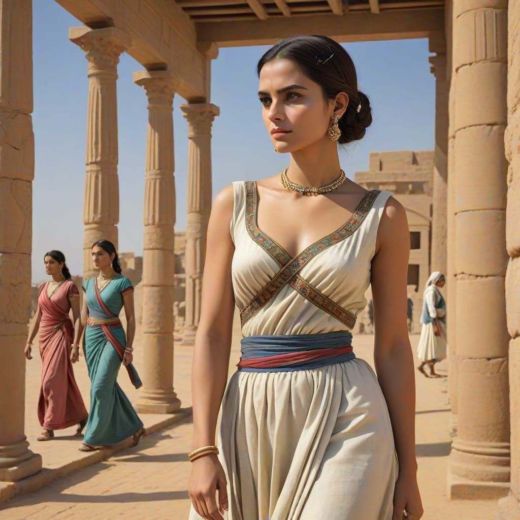 Ancient Roman Woman in Elegant 1st Century Attire