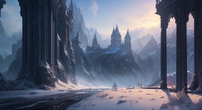 Detailed Matte Painting of a Frosted Window