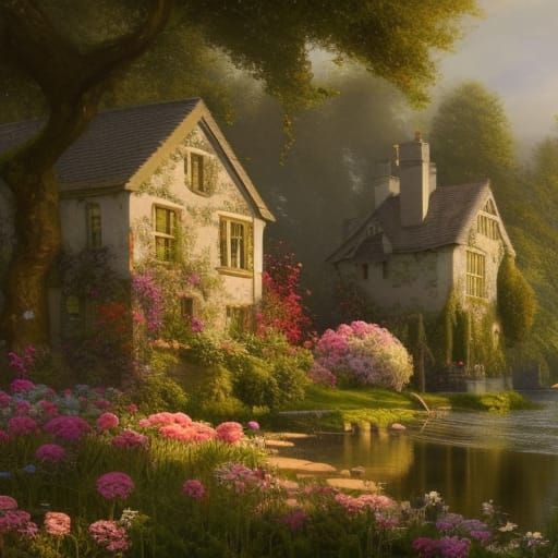 Victorian Cottagecore Castle and Flower Garden