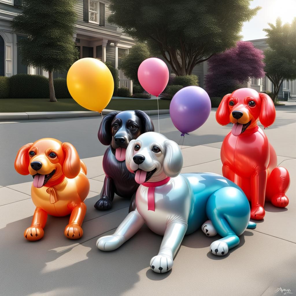 Candy Art Style: Balloon Animal Dogs