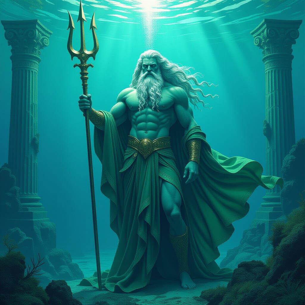 Poseidon, the god the ocean