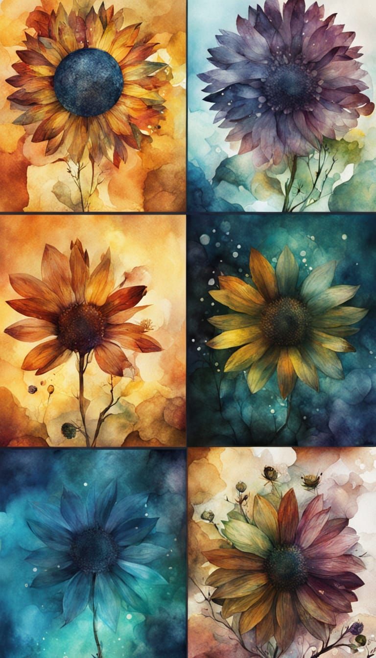 Surreal Yin Yang Sun Moon Maze Landscape