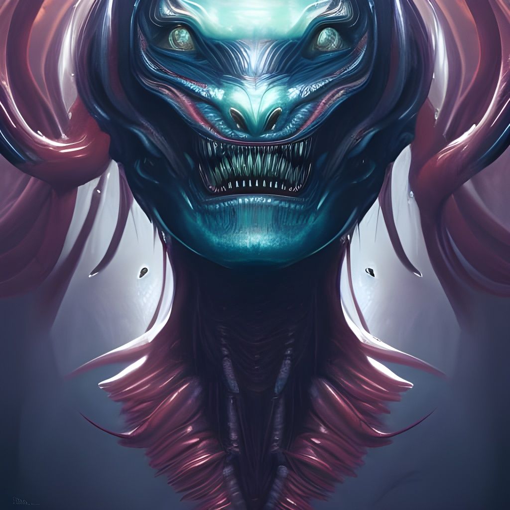 Eldritch Horror: Demonic Alien Beast Portrait