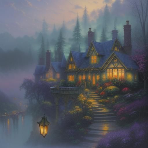 Ethereal Fantasy Scene in Hyperdetailed Style