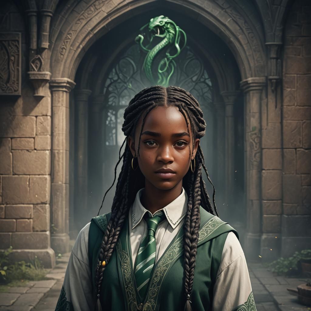 Slytherin Student: Fantastical Digital Portrait in 8K