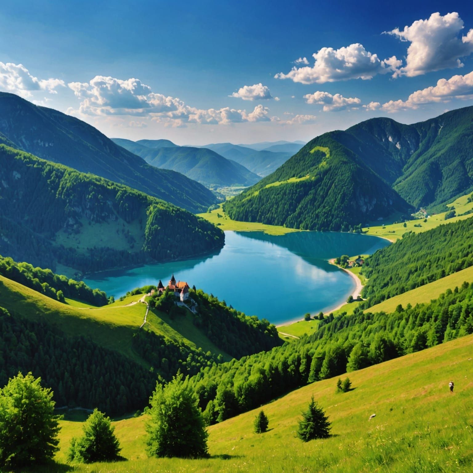 Transylvanian Fairytale Landscape with Crystalline Waters