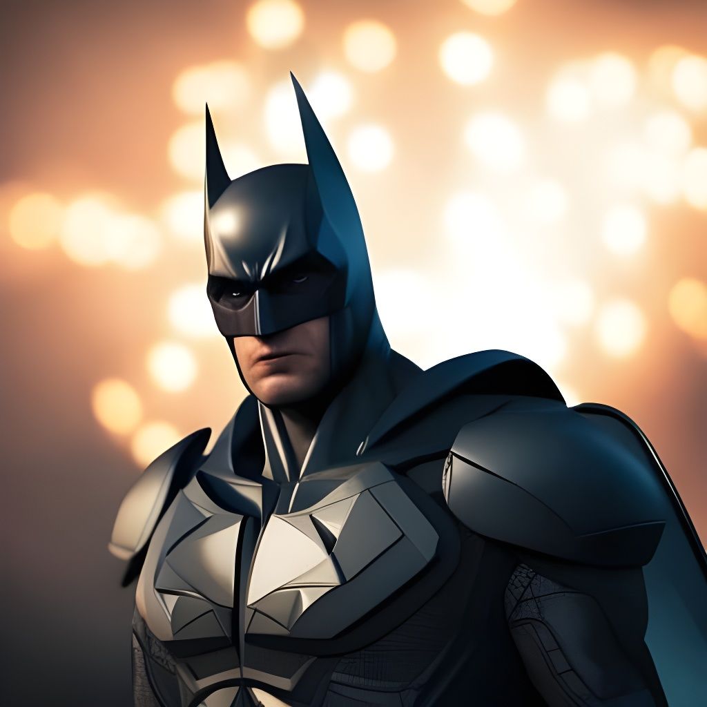 Batman Portrait in High-Quality CGI Style