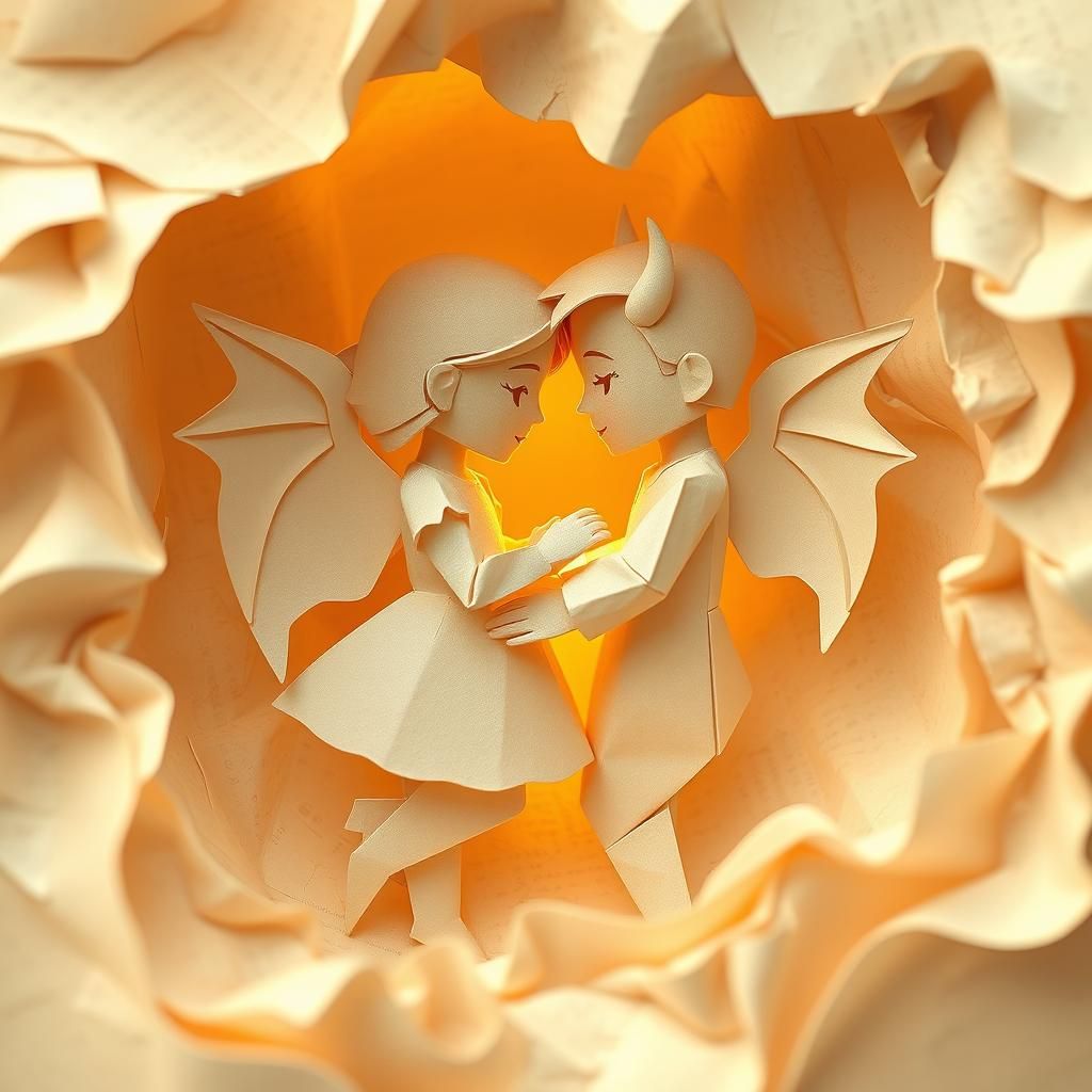 Origami Angel and Devil: A Delicate Love Story